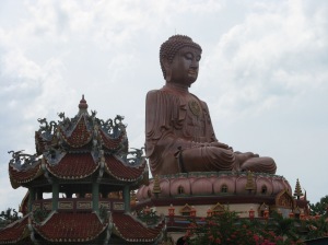 Buddha a few km inside Malaysia looking towards Malaysia